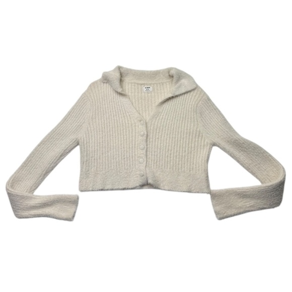 Cotton:On Knit Ribbed Cropped Cardigan Size M - Picture 1 of 12